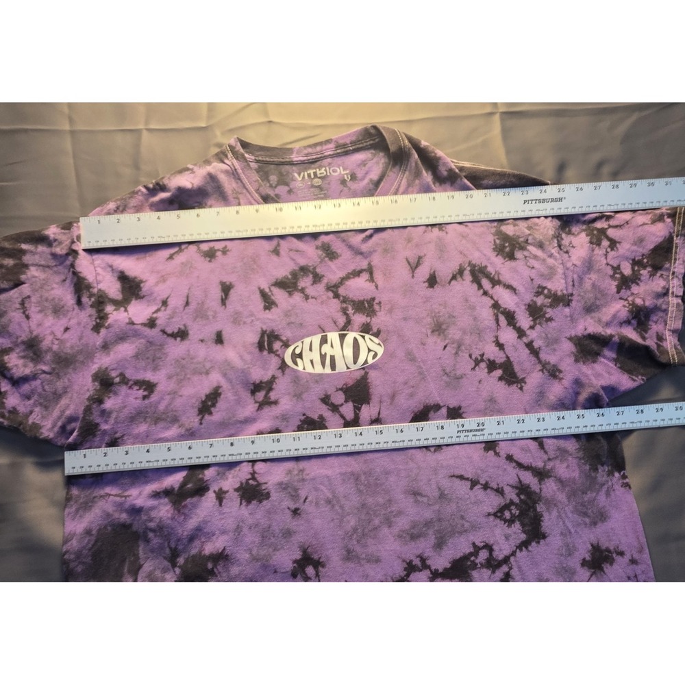 Vitriol T Shirt Mens 3XL Purple Acid Wash Chaos Mayhem Graphic Gothic Skater - Picture 7 of 8